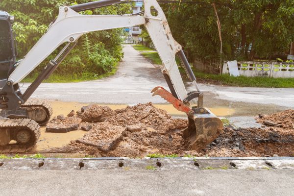 Water Line Excavation in Redding
